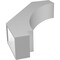 Ekena Millwork 5 1/2-in. W x 20-in. D x 28-in. H Imperial Architectural Grade PVC Knee Brace BRCP055X20X28IMP - alternate 5